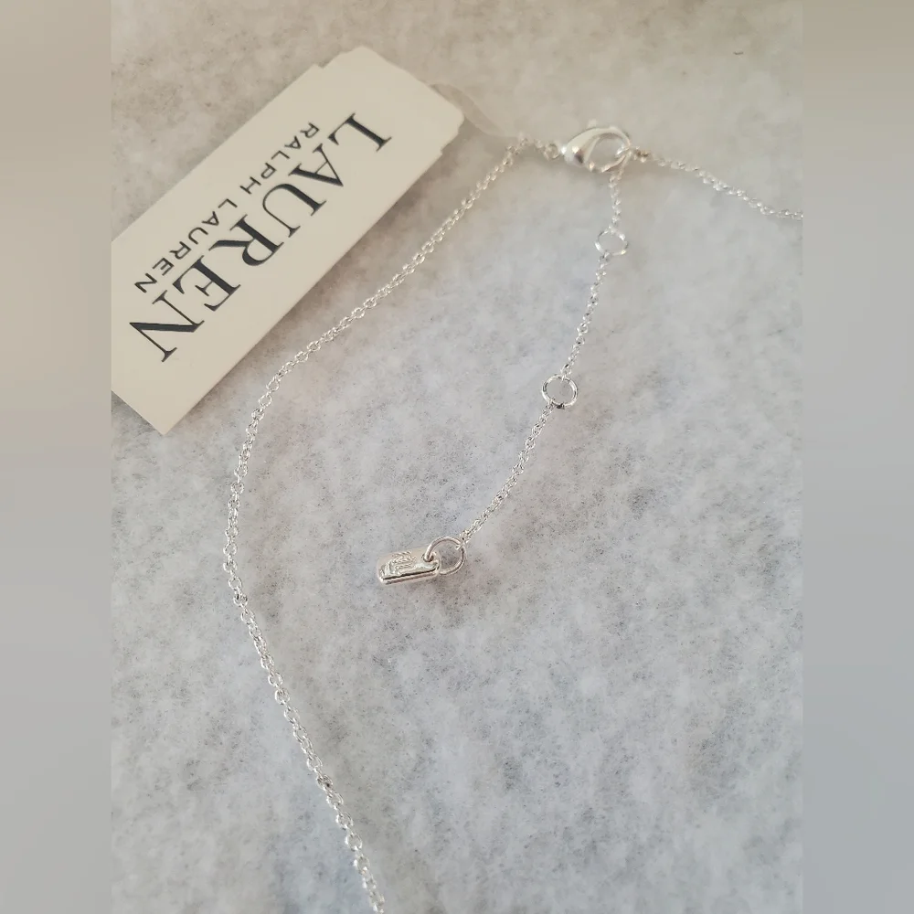 NWT Lauren Ralph Lauren Silver tone Necklace - Picture 4 of 4